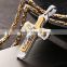 Top Grade Exquisite Hot Sale Decoration Jewelry Gold Charm Jesus Bible Cross Titanium Steel Pendant Necklaces For Catholic
