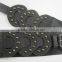 2016 new PU elastic with stud belt for women dress
