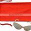 Sunglasses drawsrting logo printed brushed cotton pouch