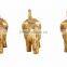 Large Vintage Brass Set of 3 Elephant Figurine Ornate Engraving Lucky Symbol W Trunk UP