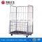 4 sides folding steel roll cage container for milk