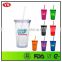 16oz bpa free double wall plastic smoothie cups with straw