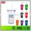 16oz Bpa Free Double Wall Plastic Smoothie Cups With Straw