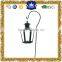 Outerdoor decoration hang small house Metal Lantern with Metal Pole