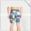 Orange floral 100% polyester cargo shorts