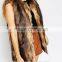 fashion Faux Fur Vest plus size girls faux fur vest