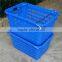 stackable plastic turnover rigid vegetable box with hole