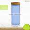 Low MOQ Wooden Top Tea Coffee Sugar Storage Glass Jar