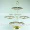Extravagant gold cake stand ceramic porcelain cake stand with metal handle