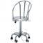 Bar Stool High Chair with Gas Lift and Wheels