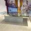 New design golden glass top wedding table with crystal