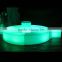 Outdoor illuminated led plastic furniture/LED light up curved bench stool used in garden wedding party