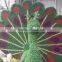 artificial plastic peacock for decoration fake garden green sculpture
