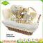 Natural Removable Cotton Linen Cheap Baby Toy Storage Basket Empty Wicker Bread Basket for Sale