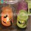 tall metal candle holders Halloween jar