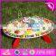 2017 New design multi-function toys wooden toddler activity table W12D065