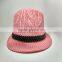 Autumn and winter warm pink twist knitted hat hat fla