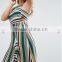 Women clothing/ Striped Strappy Bow Back Maxi Dress