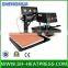 pneumatic shaking head/swing heat presses sublimation machine with dual trays