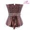 Overbust Corset Shapewear Waist Trimmer Corset Slim Women Brown Color