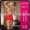 women open big breast sexy red night lingerie baby doll