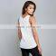 Fashion lady tops simple style white stringer vest gym