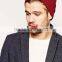 2017 winter knitted red cashmere men beanie 7g