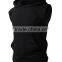 OEM new design cotton plain mens custom sleeveless hoodie with pocket