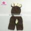 2pcs Pants and Hat Set Photo Props Hand Crochet Fashion Deer Animal Knitting Photography