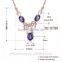 Fashion plating rose gold pendant necklace