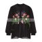 new model embroidery patch back neck elegant design long sleeve new women blouses design chiffon blouse