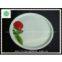 floral decal porcelain pizza plate