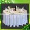 High quality 132'' white plain wedding round table cloth