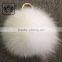 Lovely Pom Pom Ball Real Fox Fur Balls Keychain Gadgets