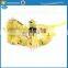 PVC Material Glitter Venetian Party Eye Mask with Flower Decorated