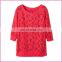spring and antumn big size high elasticed lace half sleeves women's blouse lady top