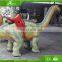 KAWAH Coin Operated Kids Ride Machine Life-size Robotic Dinosaur Rides