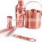 Stainless steel shaker set with gold copper plated.Boston shaker