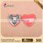 fashion custom heart shape button badge