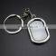 Promotional Gift Laser Logo Blank Photo Frame Metal Keychain