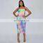 Hot Sales Low Price Women Tie Dye Casual Dresses Ladies Sleeveless Tie Dye Casual Dresses Summer Backless Dresses