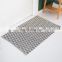 Machine woven throw floor rug grey carpet for living room geometric bath rug