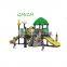 Popular kids adventure park outdoor tree house playground with slides equipment JMQ-18105A