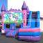 Inflatable Bouncer Unicorn Princess Kids Jump Bounce House Slide Combo With Basketball Hoop