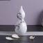 Jingdezhen Zen Chinese Ink Painting White Gourd Vase For Showroom Tea Table
