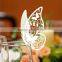 Table Wine Glass Name Place Card Wedding Party Laser Cut Butterfly White SC111