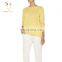 Round Neck Yellow Women Oversized jumper Sweaters