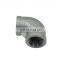 stainless steel pipe fitting ss 304 316L 90 degree forging female reducing shape thread bsp elbow