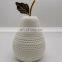 Custom design ceramic fruit pear figurine home decoration