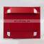 Foldable red custom logo printing a4 shallow magnetic gift packaging box with ribbon